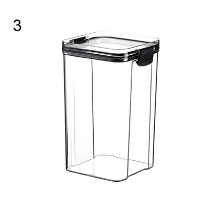 Ensemble de Contenants de Rangement Alimentaire Polyvalents - Bocaux Transparents avec Couvercles pour Céréales, Bonbons et Produits Secs